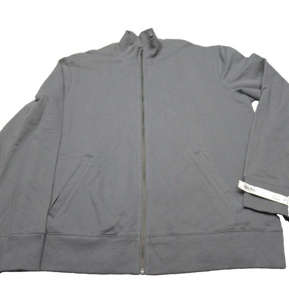 Apt.9 Sweater Mens XL Cliff Gray Cotton Full‎ Zip Pockets Casual Cardigan NEW - Picture 1 of 14